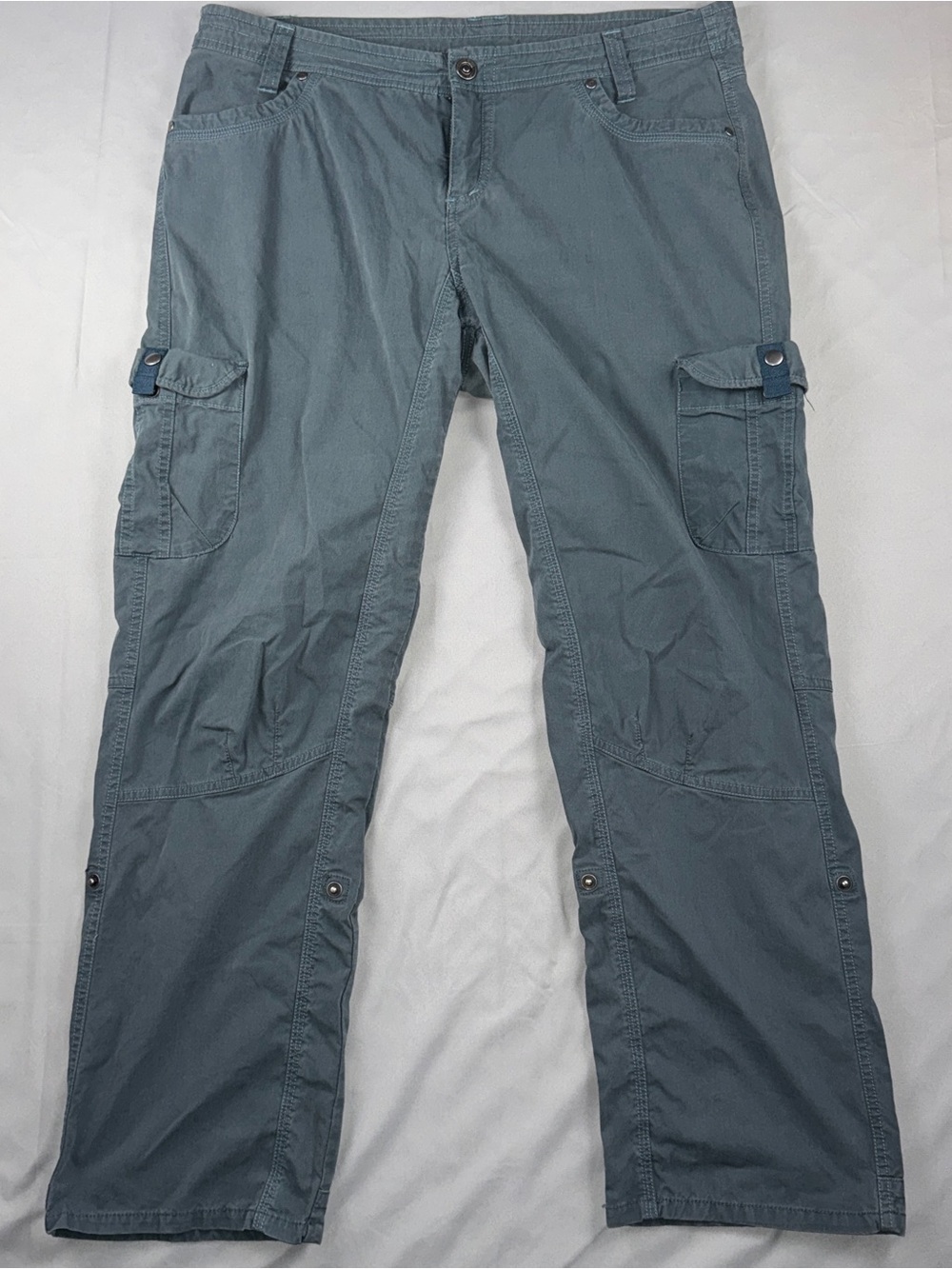 Kuhl Legendary Pants Womens 14 Short Gray Hiking Cargo Outdoor Stretch Travel